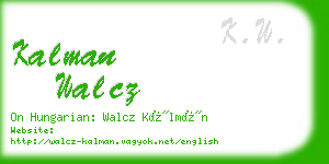 kalman walcz business card